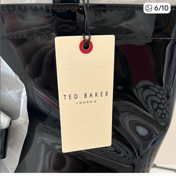 Ted Baker Glossy Black Tote with Large Bow NWT - Picture 5 of 12